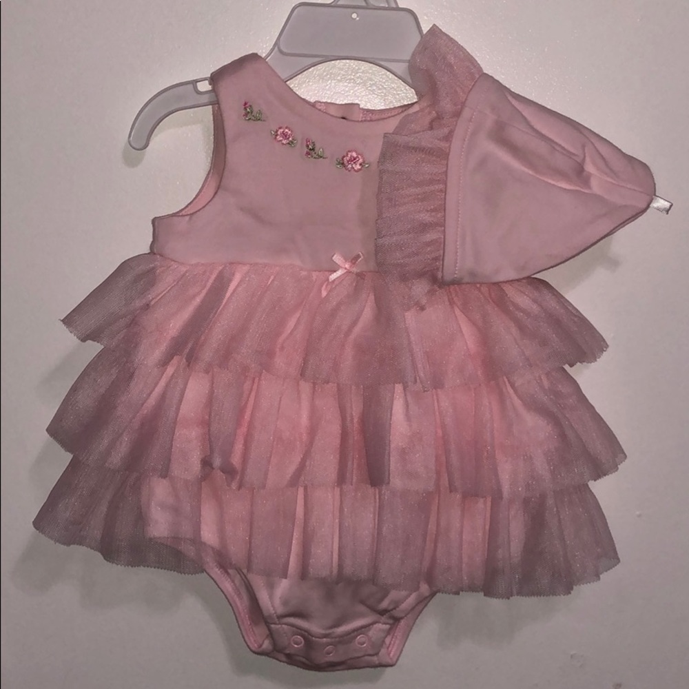 Garden mesh popover dress